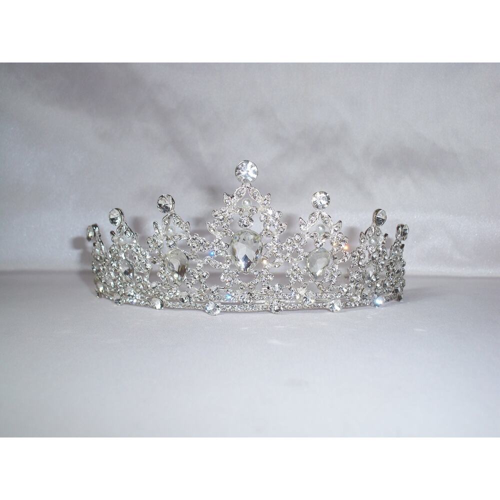Rhinestone tiara crown, bridal prom birthday wedding crown princess headband